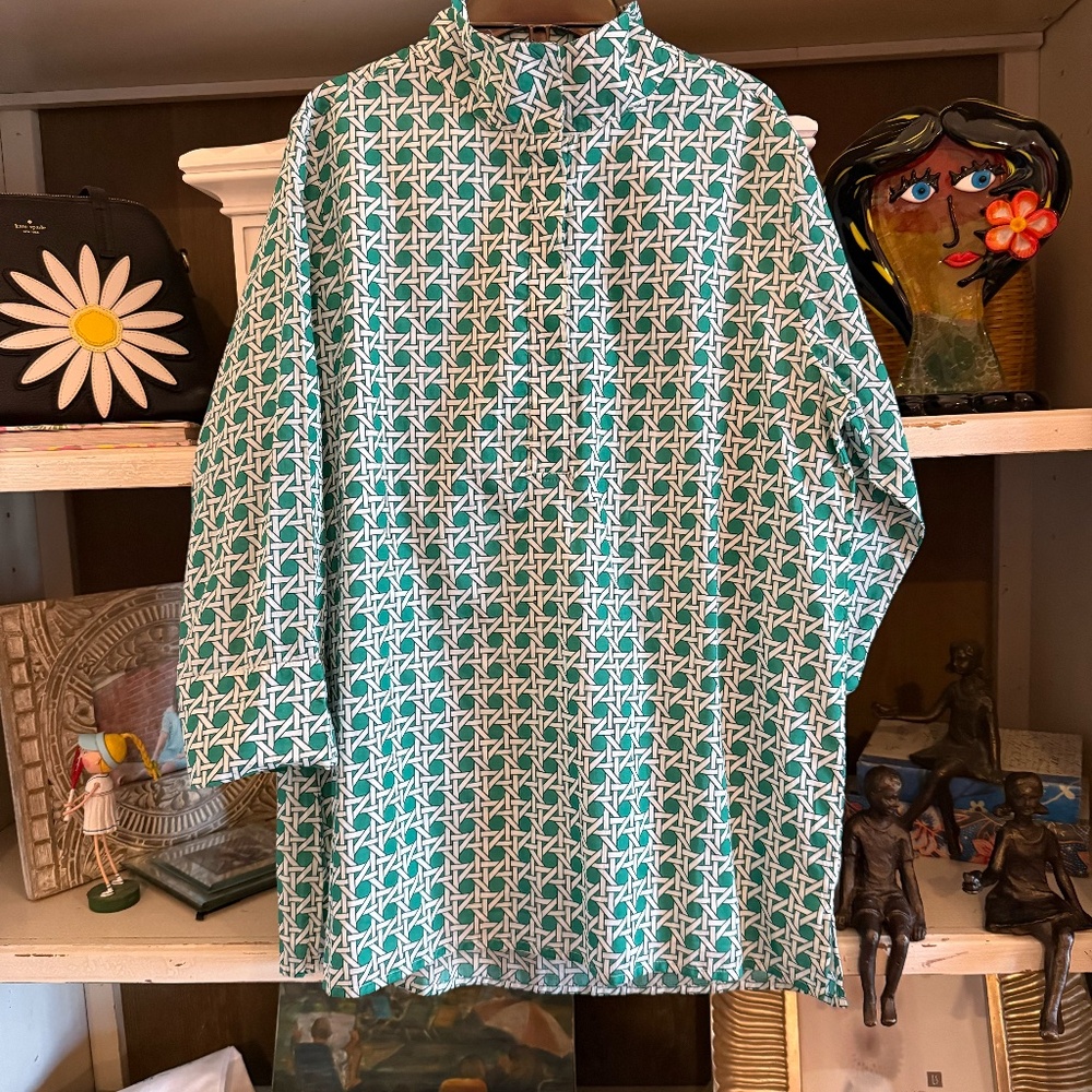 Jude Connally XXL cricket top tunic petite rattan jade green nwt - Picture 5 of 9